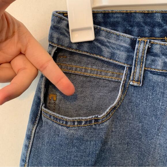 Pretty Little Thing High Rise Jeans Sexy No Pockets Open Side - Picture 5 of 5